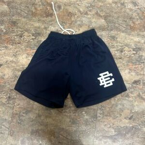 Navy Blue White Eric Emanuel EE Basketball Mesh Shorts